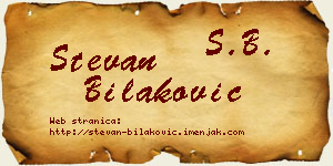 Stevan Bilaković vizit kartica